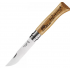 Нож OPINEL №8, нержавеющая сталь, рукоять дуб, гравировка кабан